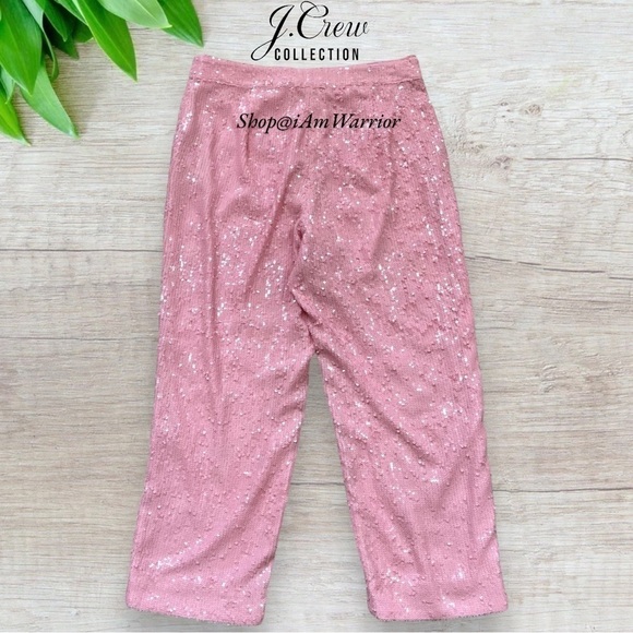 J.Crew Collection NWT bubblegum high waisted pink sequin pants *shop@iamwarrior - Picture 7 of 13